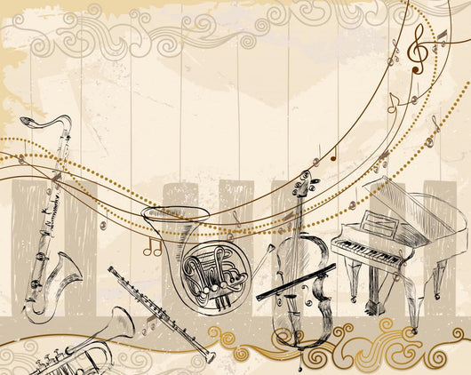 Musical background Wall Decal