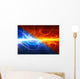 Fire and ice abstract lightning background Wall Mural