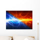 Fire and ice abstract lightning background Wall Mural