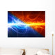 Fire and ice abstract lightning background Wall Mural