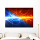 Fire and ice abstract lightning background Wall Mural