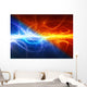 Fire and ice abstract lightning background Wall Mural