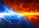 Fire And Ice Abstract Lightning Background Wall Decal