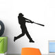 Baseball player. Vector silhouette Wall Decal
