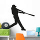 Baseball player. Vector silhouette Wall Decal
