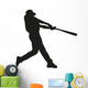 Baseball player. Vector silhouette Wall Decal