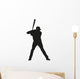Baseball player. Vector silhouette Wall Decal