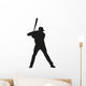 Baseball player. Vector silhouette Wall Decal