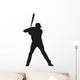 Baseball player. Vector silhouette Wall Decal