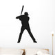 Baseball player. Vector silhouette Wall Decal