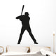 Baseball player. Vector silhouette Wall Decal