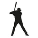 Baseball Player. Vector Silhouette Wall Decal