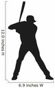 Baseball player. Vector silhouette Wall Decal