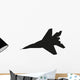 Jet fighter. Airplane vector silhouette Wall Decal
