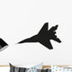 Jet fighter. Airplane vector silhouette Wall Decal
