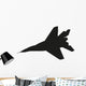 Jet fighter. Airplane vector silhouette Wall Decal