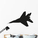 Jet fighter. Airplane vector silhouette Wall Decal