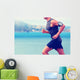 Cardio runner running listening smartphone music Wall Mural
