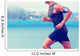 Cardio runner running listening smartphone music Wall Mural