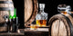Collage Of Alcohols Stored In Barrels In The Cellar Wall Decal