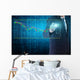 Businessman analyze stock market charts and graphs Wall Mural