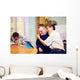 happy friends with disability socializing through internet Wall Mural