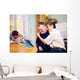happy friends with disability socializing through internet Wall Mural