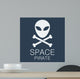 Vector Space Pirate Poster. Wall Decal