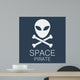 Vector space pirate poster. Wall Mural