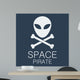 Vector space pirate poster. Wall Mural