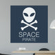 Vector space pirate poster. Wall Mural