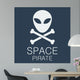 Vector space pirate poster. Wall Mural