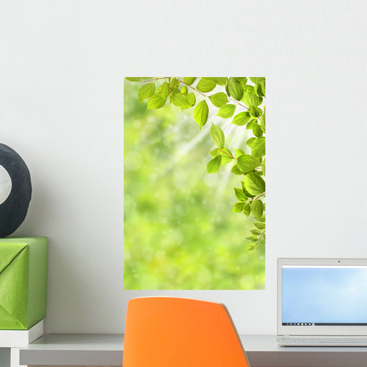 Spring Leaves Wall Mural