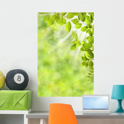 Spring Leaves Wall Mural