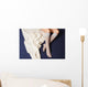 Female legs in warm woolen socks Wall Mural