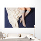 Female legs in warm woolen socks Wall Mural