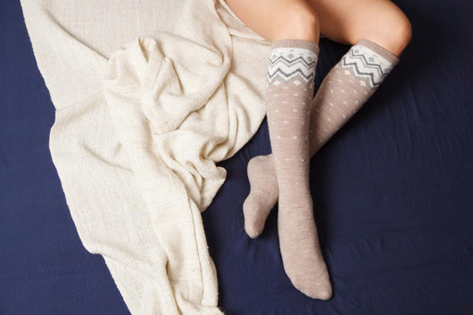 Female Legs In Warm Woolen Socks Wall Decal