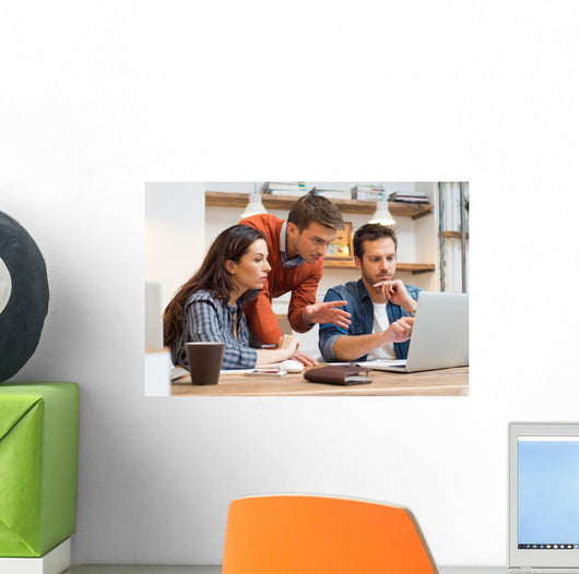 Working at office Wall Mural
