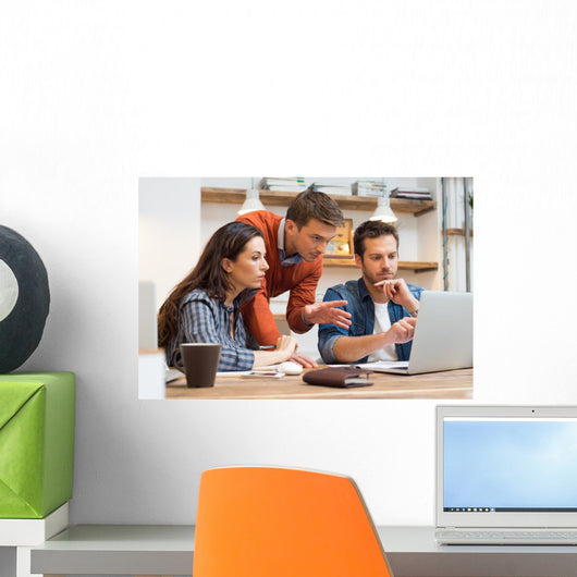 Working at office Wall Mural