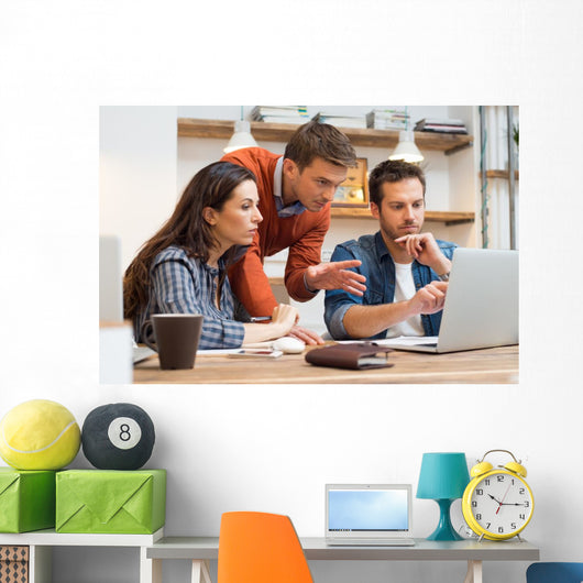 Working at office Wall Mural