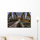 Looking Forward Over Old Abandoned Rusty Train Bridge Wall Mural