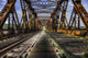Looking Forward Over Old Abandoned Rusty Train Bridge Wall Decal
