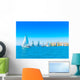 Sailing boats during a regatta at Saronic gulf in Athens Greece Wall Mural