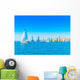 Sailing boats during a regatta at Saronic gulf in Athens Greece Wall Mural