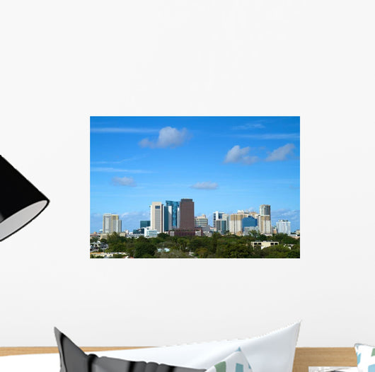 Beautiful Skyline Downtown Fort Wall Decal