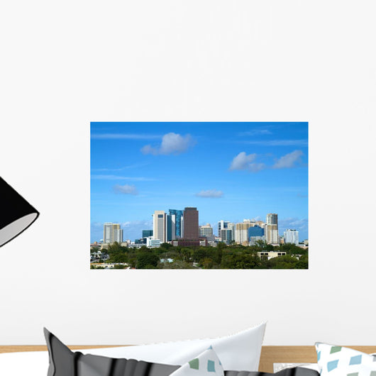 Beautiful Skyline Downtown Fort Wall Decal