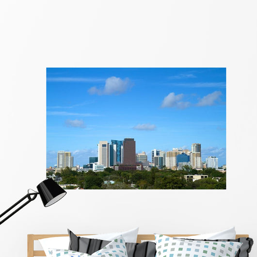 Beautiful Skyline Downtown Fort Wall Decal