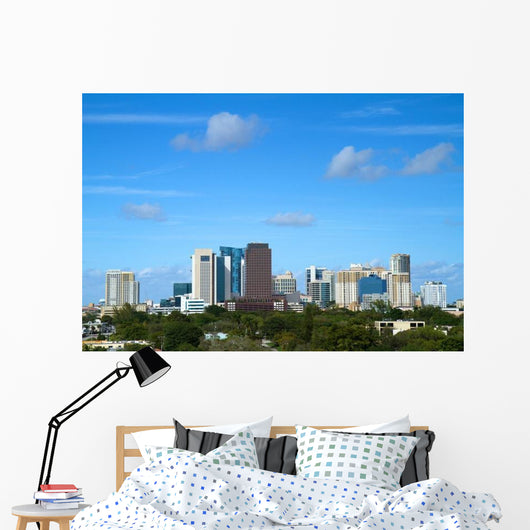 Beautiful Skyline Downtown Fort Wall Decal