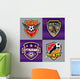 Soccer club emblem patches Wall Mural