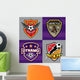 Soccer club emblem patches Wall Mural